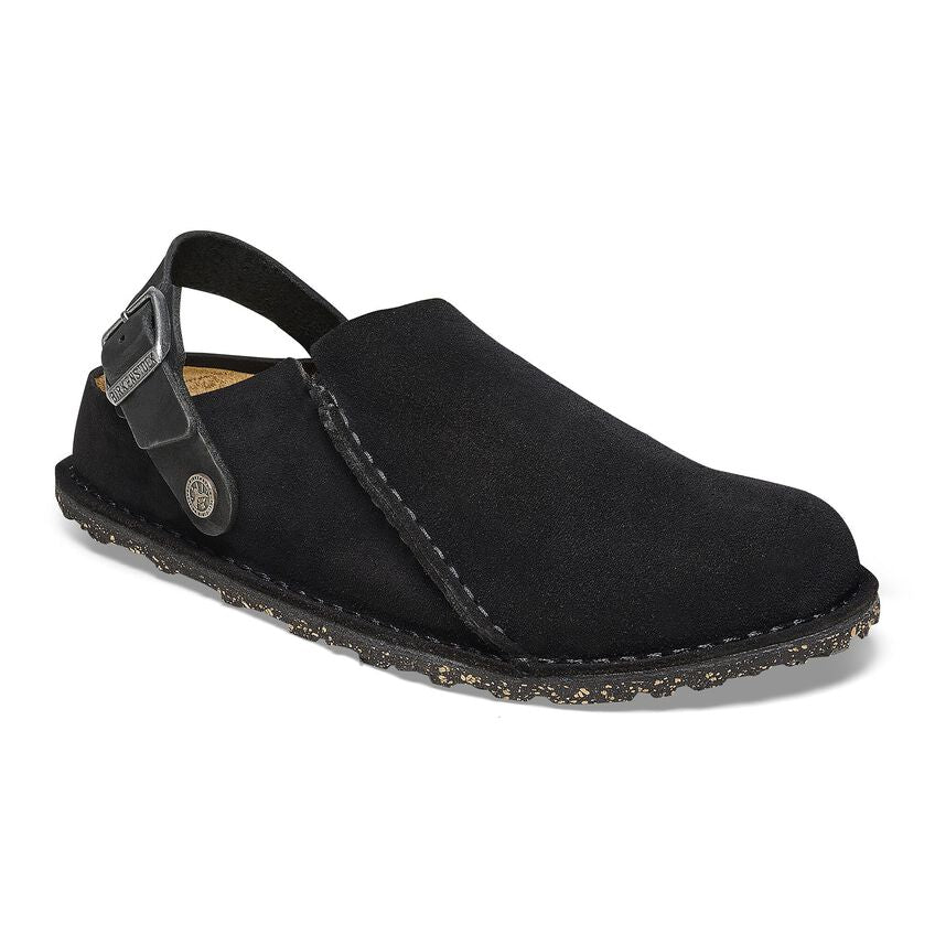UNISEX BIRKENSTOCK LUTRY PREMIUM SUEDE | BLACK – Randy's Shoes