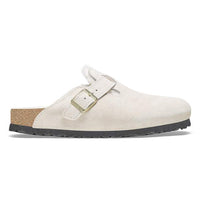 WOMEN'S BIRKENSTOCK BOSTON SHEARLING SUEDE LEATHER | ANTIQUE WHITE