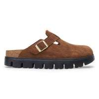 WOMEN'S PAPILLIO BOSTON CHUNKY SUEDE LEATHER | DARK TEA | BLACK
