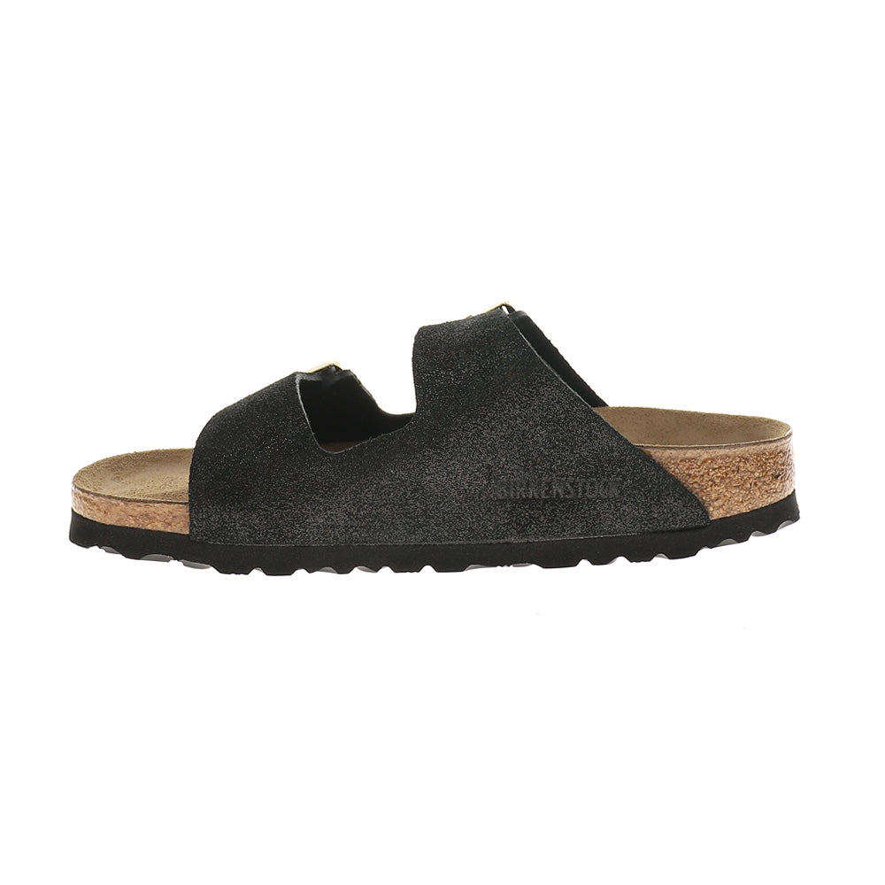 WOMEN'S BIRKENSTOCK ARIZONA BS | BLACK SUEDE SHIMMERING – Randy's