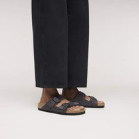 WOMEN'S BIRKENSTOCK ARIZONA SYNTHETIC BS | LEO BLACK