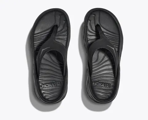 MEN'S HOKA ORA RECOVERY FLIP | BLACK / DARK GULL GRAY