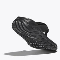 MEN'S HOKA ORA RECOVERY FLIP | BLACK / DARK GULL GRAY