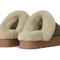 WOMEN'S UGG DISQUETTE SLIPPER | MOSS GREEN / MUTED BRASS