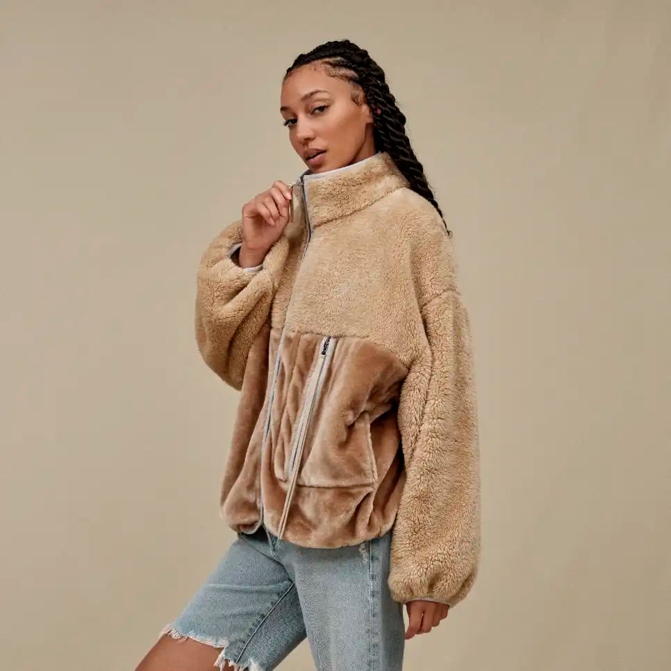 WOMEN'S UGG MARLENE SHERPA JACKET II | SANDSTONE | ICE JAM