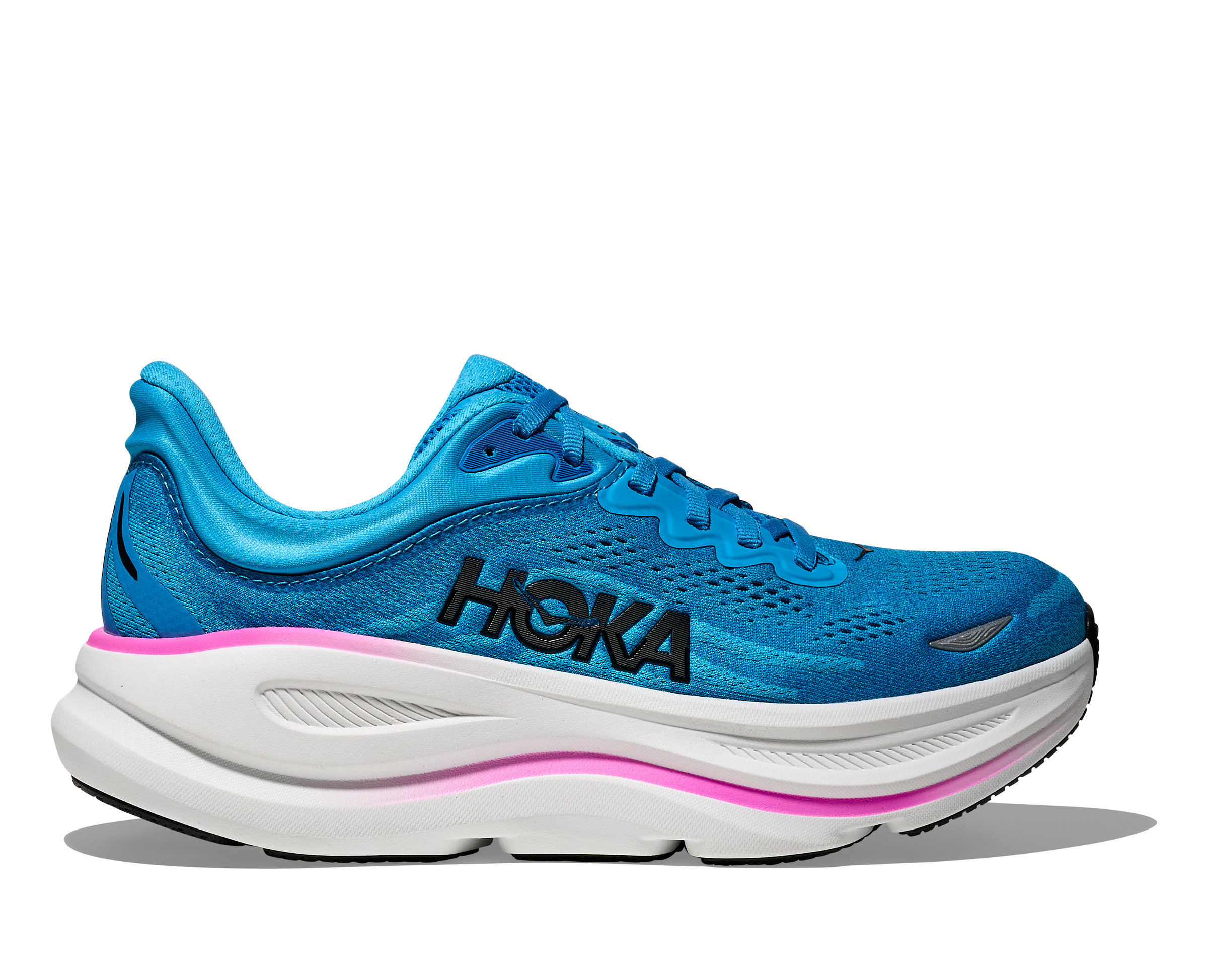 WOMEN'S HOKA BONDI 9 | SKYWARD BLUE | NEON FUCHSIA – Randy's Shoes