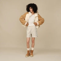 WOMEN'S UGG MYKAH UGGBRAID PUFFER JACKET | CREAM | SAND