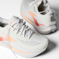 WOMEN'S BROOKS GLYCERIN MAX 2 | WHITE / CORAL / PEACH
