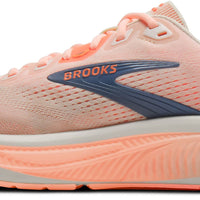 WOMEN'S BROOKS GHOST 18 | STAR WHITE / CYBER PEACH / GREY