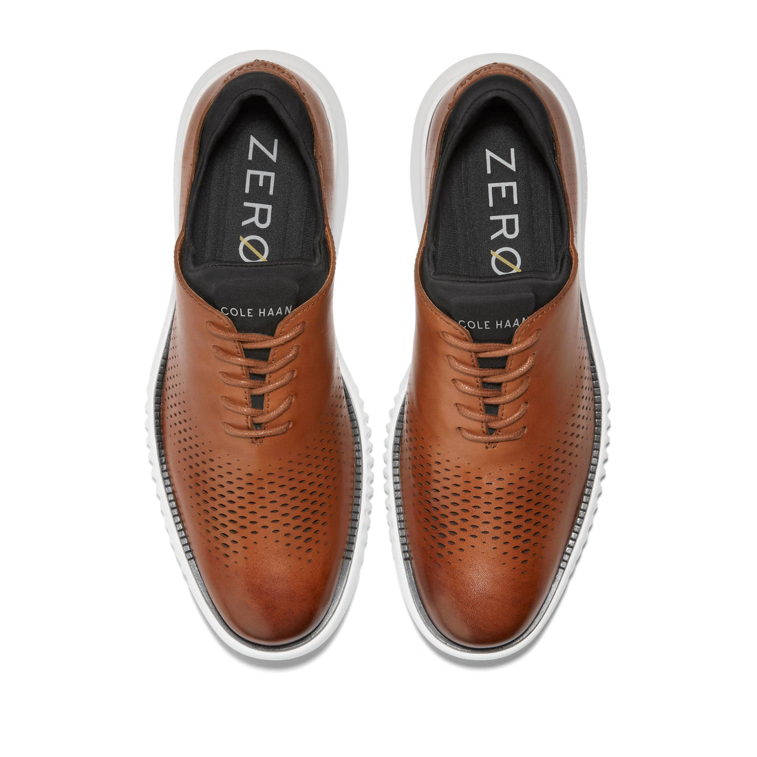 MEN'S COLE HAAN 2. ZERØGRAND LASER WINGTIP OXFORDS | BRITISH TAN / IVORY