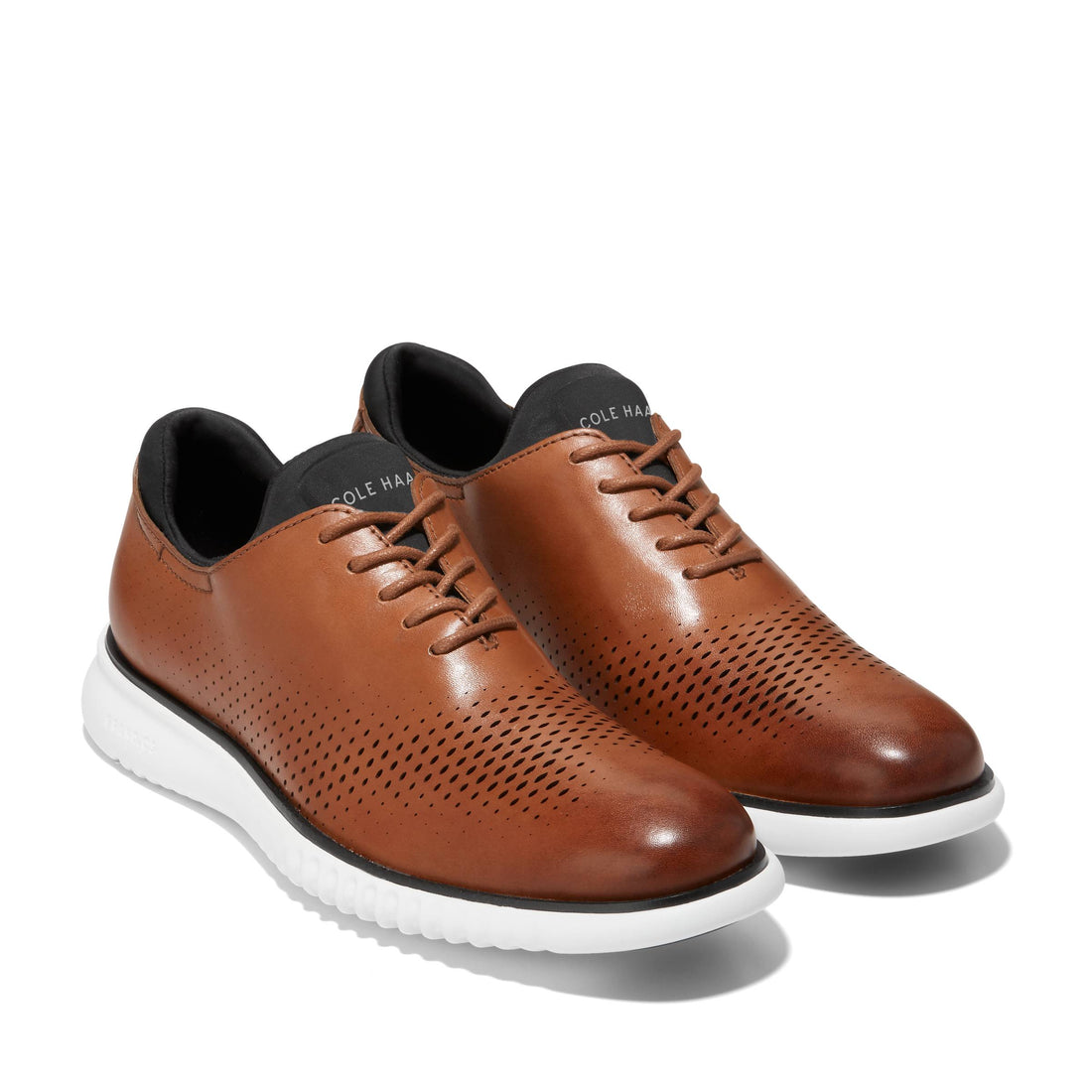 MEN'S COLE HAAN 2. ZERØGRAND LASER WINGTIP OXFORDS | BRITISH TAN / IVORY