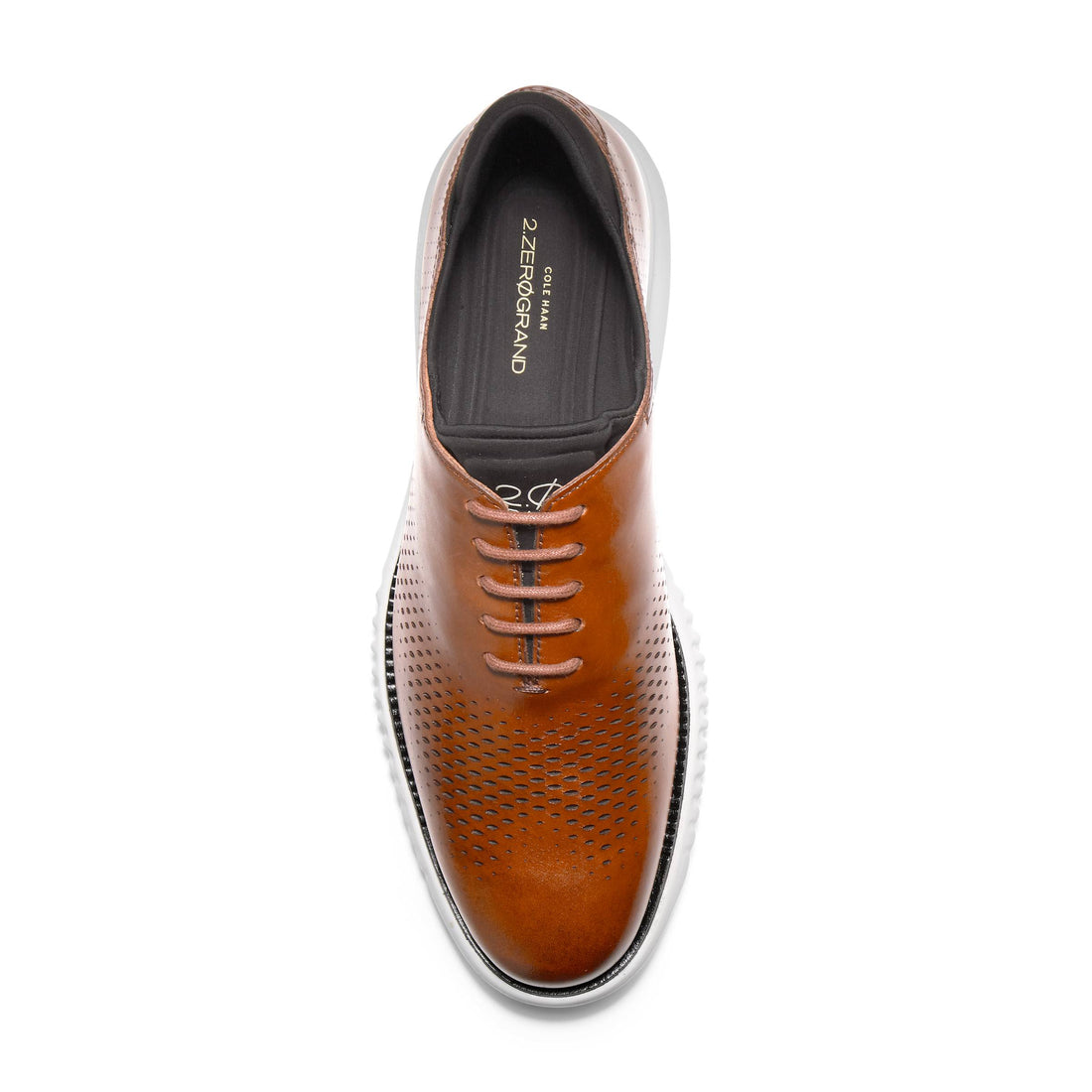 MEN'S COLE HAAN 2. ZERØGRAND LASER WINGTIP OXFORDS | BRITISH TAN / IVORY