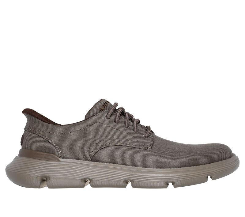 ISSA MEN'S SKECHERS SLIP-INS: GARZA - CLIVE | DARK TAUPE – Randy's Shoes
