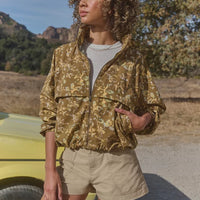 WOMEN'S PRANA ENCINITAS WINDBREAKER | RETRO OLIVE DIGIBLOOM