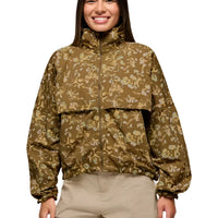 WOMEN'S PRANA ENCINITAS WINDBREAKER | RETRO OLIVE DIGIBLOOM