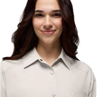 WOMEN'S PRANA RAILAY OVERSIZED BUTTON DOWN | ALMOND