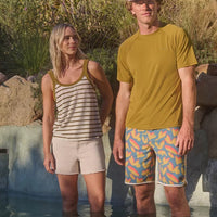 WOMEN'S PRANA COZY UP TANK | RETRO OLIVE STRIPE