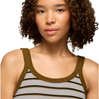 WOMEN'S PRANA COZY UP TANK | RETRO OLIVE STRIPE