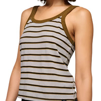 WOMEN'S PRANA COZY UP TANK | RETRO OLIVE STRIPE
