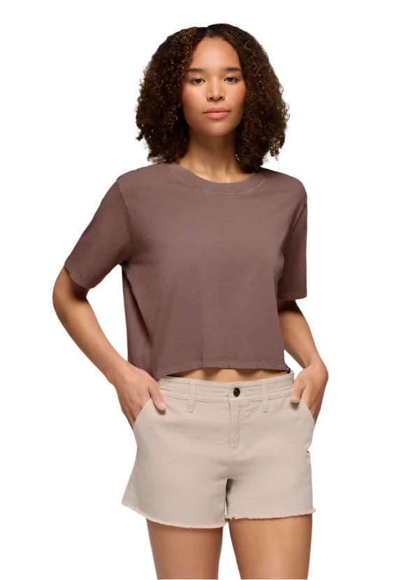 プラナ Prana Everyday Crop Tee レディース シャツ トップス Carob Everyday Crop Tee | Womens Tanks & T-Shirts | prAna