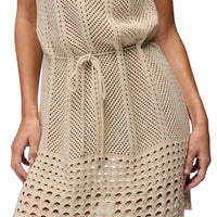WOMEN'S PRANA CROCHET MINI DRESS | NATURAL