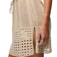 WOMEN'S PRANA CROCHET MINI DRESS | NATURAL