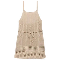 WOMEN'S PRANA CROCHET MINI DRESS | NATURAL