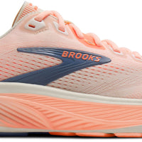 WOMEN'S BROOKS GHOST 18 | STAR WHITE / CYBER PEACH / GREY