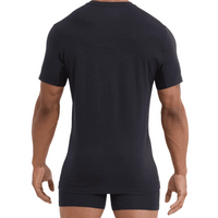 MEN'S SAXX DROPTEMP DRY COTTON UNDERSHIRT V NECK 2 PACK | BLACK