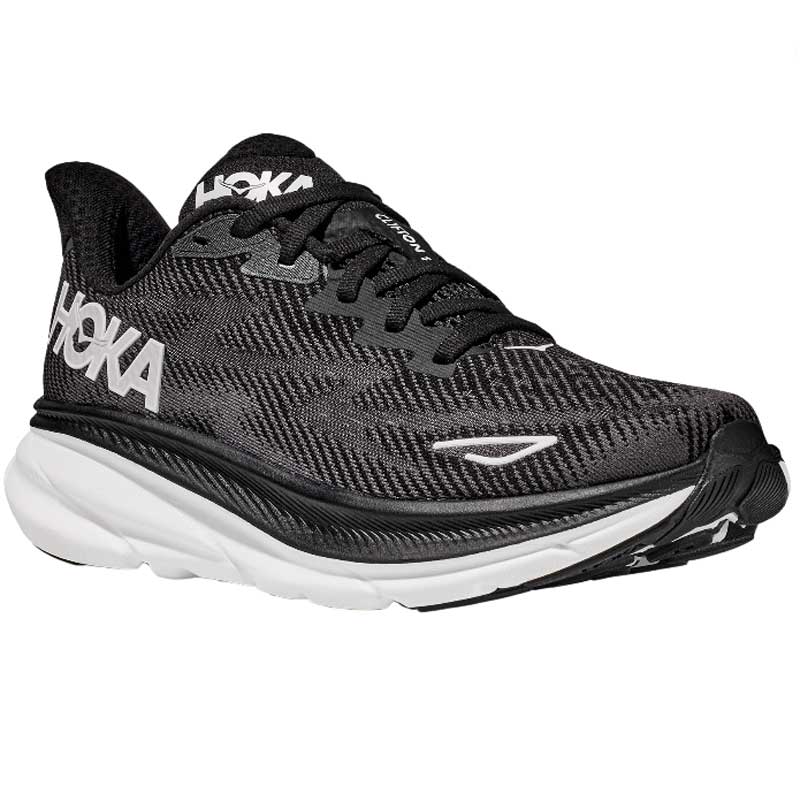 MEN'S HOKA CLIFTON 9 | BLACK / WHITE – Randy's Shoes