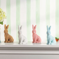 MUDPIE WICKER RESIN BUNNY | ASSORTED COLORS