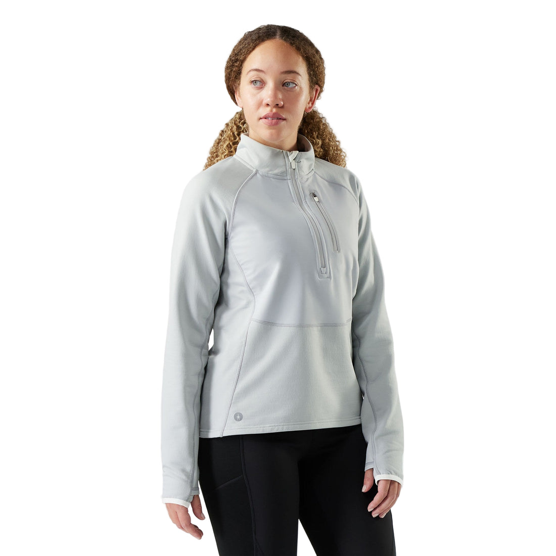 WOMEN'S SMARTWOOL ACTIVE FLEECE WIND 1/2 ZIP | STORM GRAY