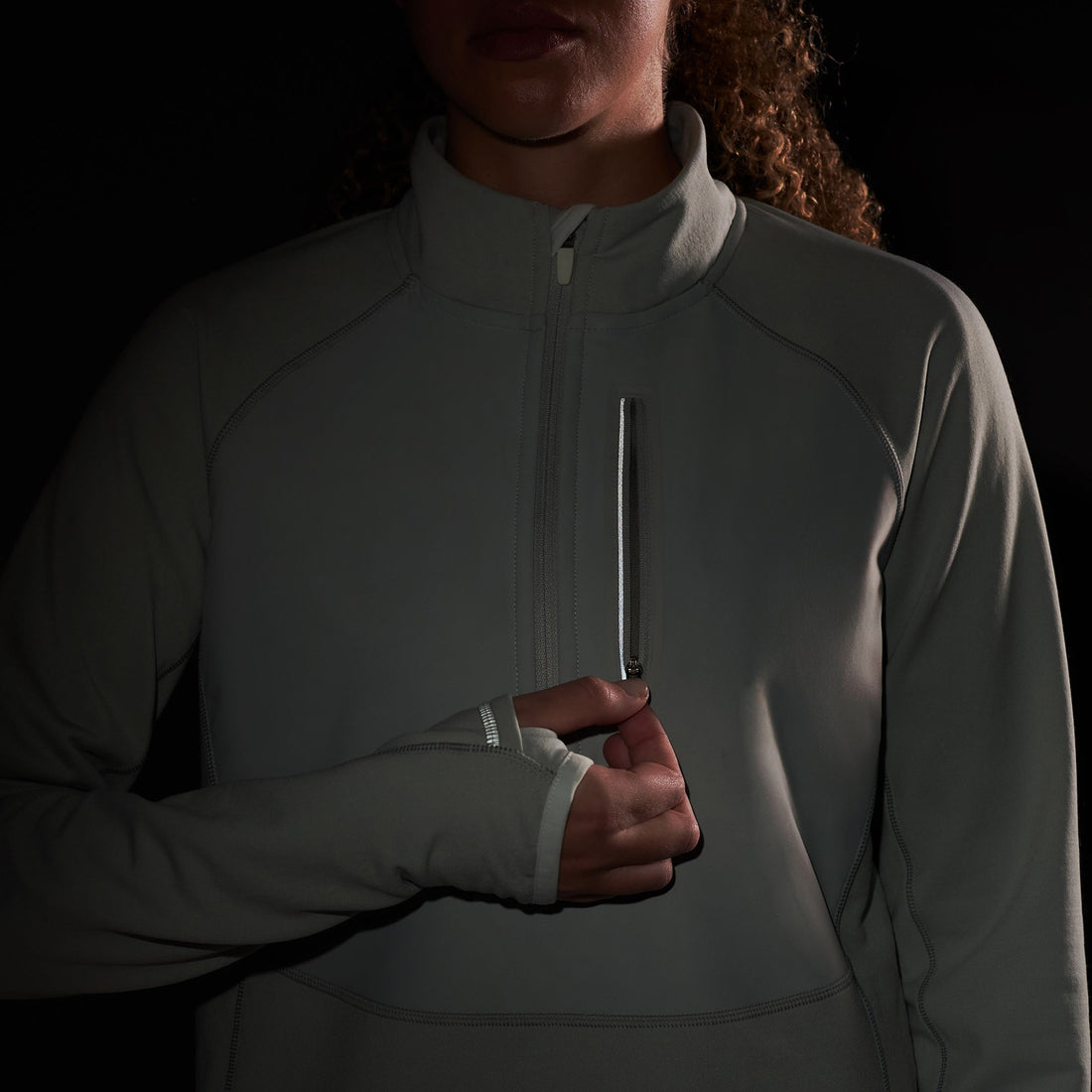 WOMEN'S SMARTWOOL ACTIVE FLEECE WIND 1/2 ZIP | STORM GRAY