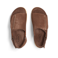 WOMEN'S TAOS ABSTRACT SANDAL | CHOCOLATE SUEDE