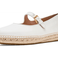 WOMEN'S COLE HAAN CLOUDFEEL ASBURY MARY JANE BALLET FLATS | WHITE LEATHER