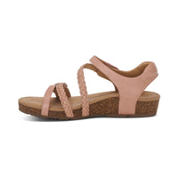 WOMEN'S AETREX JILLIAN BRAIDED QUARTER STRAP SANDAL | ROSE