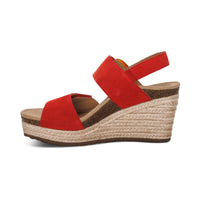WOMEN'S AETREX ASHLEY ARCH SUPPORT WEDGE SANDAL | POPPY
