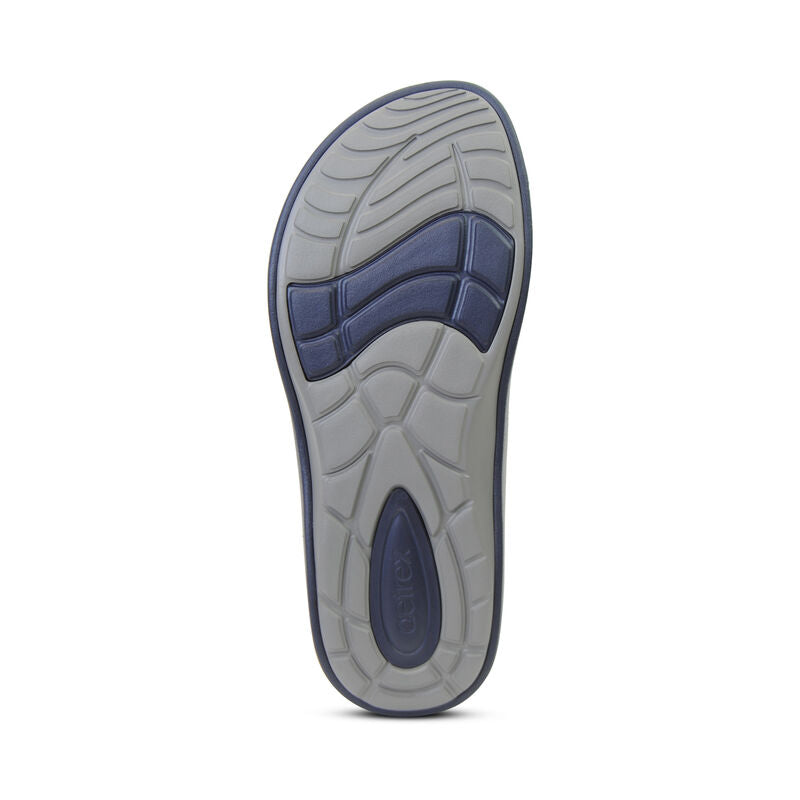 MEN'S AETREX MAUI ORTHOTIC FLIPS | NAVY