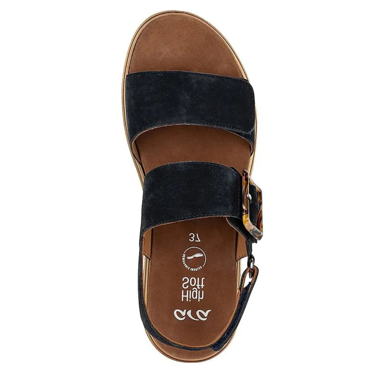 ARA Women's Ankle Strap Flat Sandals - HighSoft Comfort With Arch Support, Summer Neutral Colors