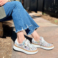 WOMEN'S ARA REM NATURAL SNEAKER | STONE / WHITE / KONFETTI