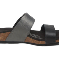 WOMEN'S AETREX DAISY ADJUSTABLE SLIDE | BLACK
