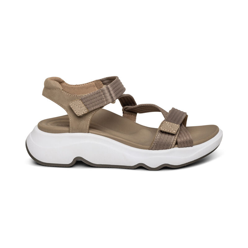 WOMEN'S AETREX MARZ ADJUSTABLE SPORT SANDAL | TAUPE – Randy's Shoes