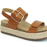 WOMEN'S AETREX VANIA ARCH SUPPORT PLATFORM SANDAL | COGNAC