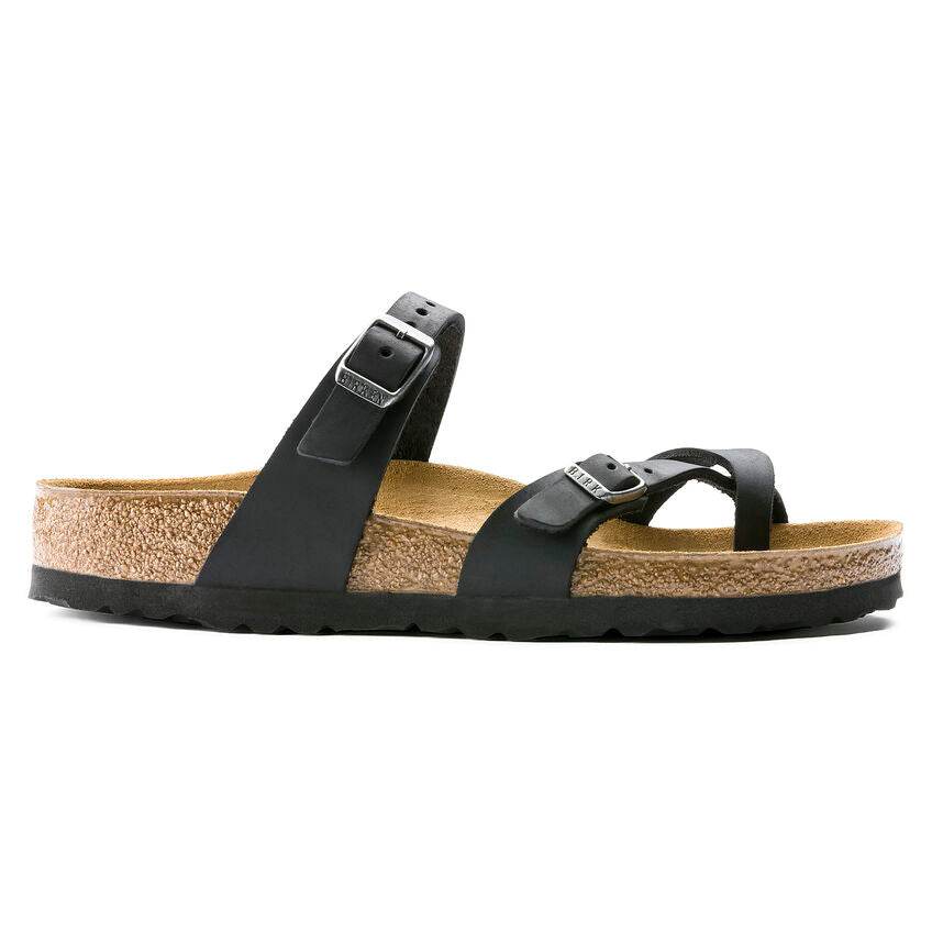 WOMEN'S BIRKENSTOCK MAYARI OILED LEATHER | BLACK