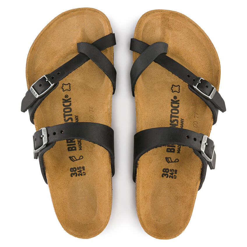 WOMEN'S BIRKENSTOCK MAYARI OILED LEATHER | BLACK