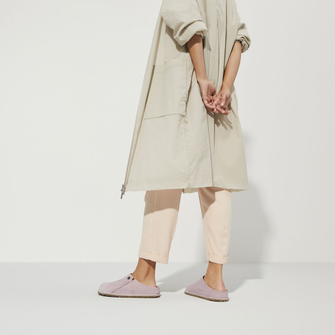 UNISEX BIRKENSTOCK ZERMATT PREMIUM SUEDE CLOG |  LAVENDER / BLUSH