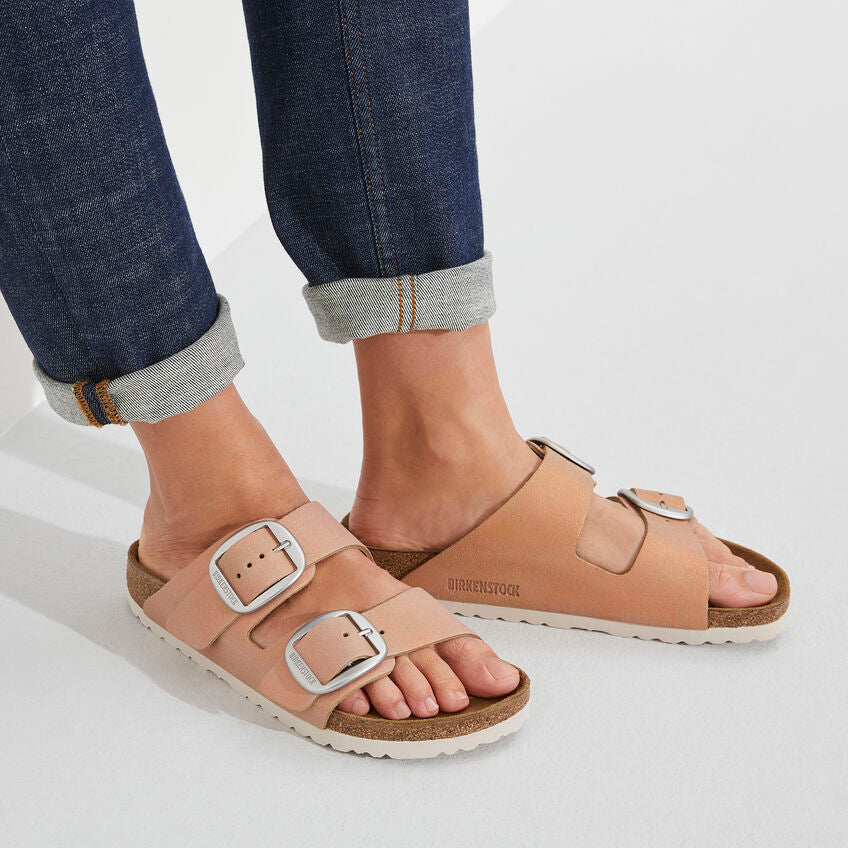 WOMEN'S BIRKENSTOCK ARIZONA BIG BUCKLE | WASHED METALLIC CORAL