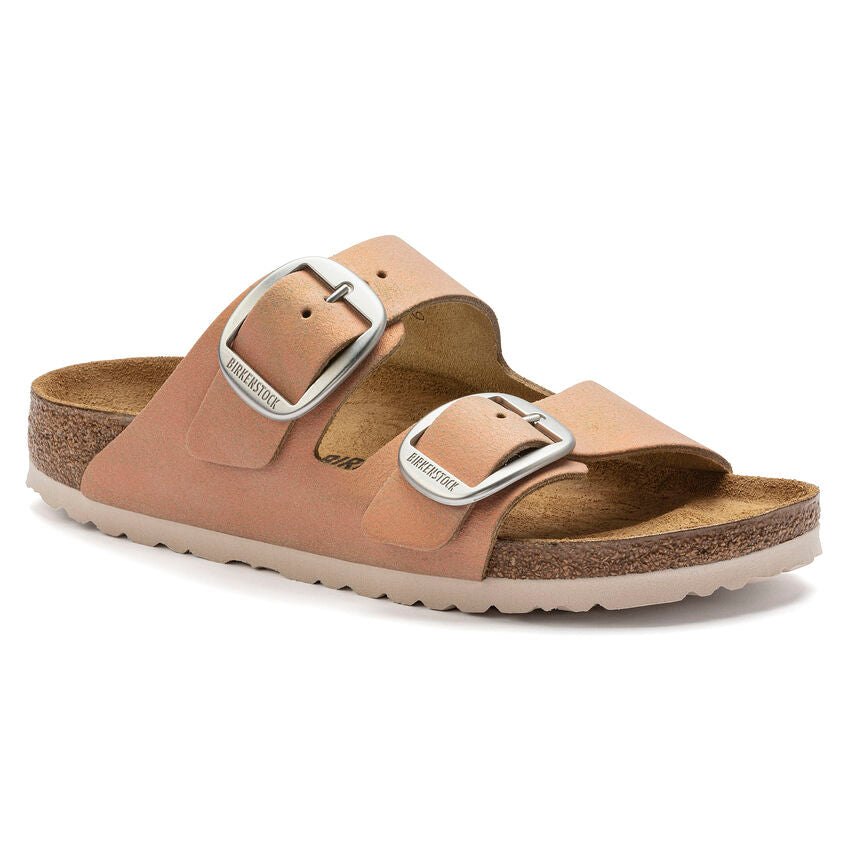 WOMEN'S BIRKENSTOCK ARIZONA BIG BUCKLE WASHED METALLIC CORAL