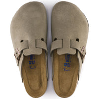 UNISEX BIRKENSTOCK BOSTON CLOG SOFT FOOT BED | TAUPE