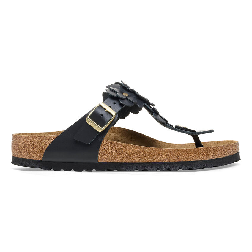 WOMEN'S BIRKENSTOCK GIZEH FLOWER | BLACK